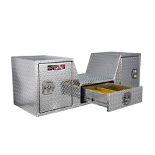 Load image into Gallery viewer, Westin/Brute V Shape Goose Neck 5th Wheel 57in Tailgate Box 1 Drawer/2 Swing Doors - Aluminum
