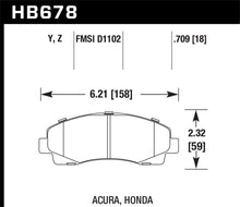 Load image into Gallery viewer, Hawk 2006-11 Honda Ridgeline 2009-13 Acura TL Street LTS Front Brake Pads
