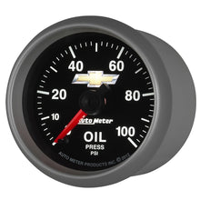Load image into Gallery viewer, AutoMeter Gauge Oil Press 2-1/16in. 100PSI Digital Stepper Motor Chevy Gold Bowtie
