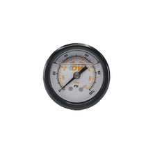 Load image into Gallery viewer, DeatschWerks 0-100 PSI 1/8in NPT Mechanical Fuel Pressure Gauge 1.5in Diameter Black Housing
