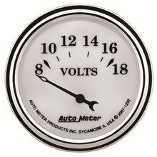 Load image into Gallery viewer, AutoMeter Gauge Voltmeter 2-1/16in. 18V Elec Old Tyme White II

