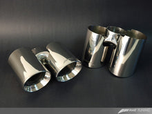 Load image into Gallery viewer, AWE Tuning Panamera Turbo Performance Exhaust System Touring Edition Polished Silver Tips
