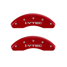 Load image into Gallery viewer, MGP 4 Caliper Covers Engraved Front &amp; Rear MGP Red finish silver ch
