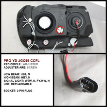 Load image into Gallery viewer, Spyder Jeep Grand Cherokee 99-04 Projector Headlights CCFL Halo LED Blk - PRO-YD-JGC99-CCFL-BK

