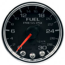 Load image into Gallery viewer, Autometer Spek-Pro Gauge Fuel Press 2 1/16in 30psi Stepper Motor W/Peak &amp; Warn Blk/Chrm
