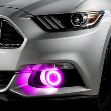 Load image into Gallery viewer, Oracle 15-17 Ford Mustang Dynamic RGB+A Projector Surface Mount Fog Light Halo Kit - ColorSHIFT
