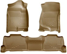 Load image into Gallery viewer, Husky Liners 07-13 GM Escalade/Suburban/Yukon WeatherBeater Tan Front &amp; 2nd Seat Floor Liners
