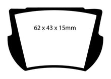 Load image into Gallery viewer, EBC 66-74 Lotus Elan 1.6 Greenstuff Rear Brake Pads
