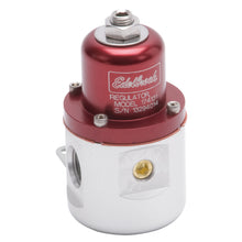 Load image into Gallery viewer, Edelbrock Fuel Pressure Regulator Carbureted 160 GPH 5-10 PSI 3/8In In/Out 3/8In Return Red/Clear

