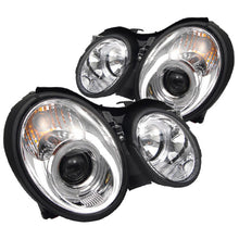 Load image into Gallery viewer, Spyder Mercedes Benz CLK 98-02 Projector Headlights Halogen Model- LED Halo Chrm PRO-YD-MBCLK98-HL-C
