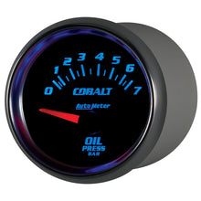 Load image into Gallery viewer, Autometer Cobalt 52mm 0-7 BAR Short Sweep Electric Oil Pressure Gauge
