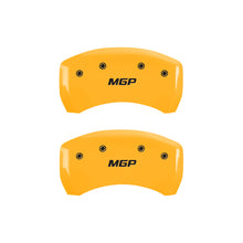Load image into Gallery viewer, MGP 4 Caliper Covers Engraved Front &amp; Rear MOPAR Black finish silver ch
