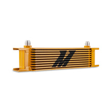 Load image into Gallery viewer, Mishimoto Universal -8AN 10 Row Oil Cooler - Gold
