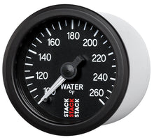 Load image into Gallery viewer, Autometer Stack 52mm 100-260 Deg F 1/8in NPTF Male Pro Stepper Motor Water Temp Gauge - Black
