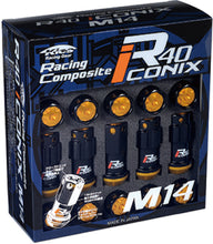 Load image into Gallery viewer, Project Kics 14x1.25 R40 Iconix Lock &amp; Lug Nuts - Black w/Blue Cap (16+4 Locks)
