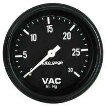 Load image into Gallery viewer, Autometer AutoGage 2-5/8in. / 0-30 IN HG / Mechanical Full Sweep Vacuum Gauge
