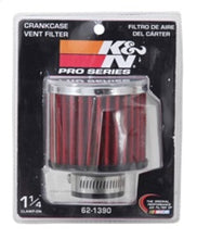 Load image into Gallery viewer, K&amp;N 1.25in Flange ID x 3in OD x 2.5in H Rubber Base Crankcase Vent Filter
