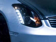 Load image into Gallery viewer, Spyder Infiniti G35 03-07 2DR Projector Halogen - LED Halo DRL Blk High H4 PRO-YD-IG35032D-DRL-BK
