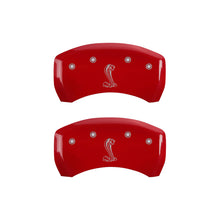 Load image into Gallery viewer, MGP Rear set 2 Caliper Covers Engraved Rear Snake Red finish silver ch
