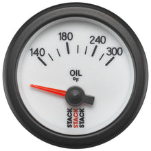 Load image into Gallery viewer, Autometer Stack 52mm 140-300 Deg F 1/8in NPTF Electric Oil Temp Gauge - White
