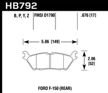 Load image into Gallery viewer, Hawk 15 Ford F-150 HPS 5.0 Rear Brake Pads
