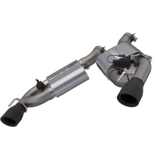 Load image into Gallery viewer, QTP 16-18 Chevrolet Camaro SS 6.2L 304SS Screamer Axle Back Exhaust w/3.5in Dual Black Tips
