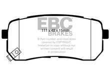 Load image into Gallery viewer, EBC 15+ Kia Sedona 3.3 Redstuff Rear Brake Pads
