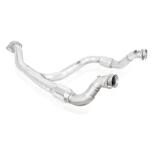 Load image into Gallery viewer, Stainless Works 2015-16 F150 2.7L Downpipe 3in High-Flow Cats Y-Pipe Factory Connection
