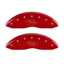Load image into Gallery viewer, MGP 4 Caliper Covers Engraved Front &amp; Rear Vintage Style/RT Red finish silver ch
