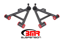 Load image into Gallery viewer, BMR 79-93 Mustang Lower Non-Adj. A-Arms (Coilover Only) w/ Tall Ball Joint (Poly) - Black Hammertone
