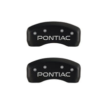 Load image into Gallery viewer, MGP 4 Caliper Covers Engraved Front &amp; Rear Pontiac Red finish silver ch
