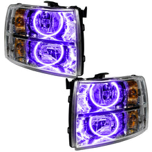 Load image into Gallery viewer, Oracle Lighting 07-13 Chevrolet Silverado Pre-Assembled LED Halo Headlights (Round Style) -UV/Purple
