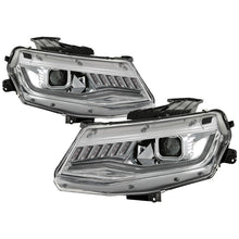 Load image into Gallery viewer, Spyder Chevy Camaro 16-18 (Do Not Fit Halogen) Projector Headlights Chrome PRO-YD-CCAM16HIDSI-SEQ-C
