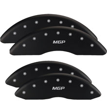 Load image into Gallery viewer, MGP Front set 2 Caliper Covers Engraved Front Chevy racing Red finish silver ch

