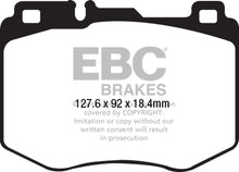 Load image into Gallery viewer, EBC 15-16 Mercedes-Benz C400 (W205) 3.0 Twin Turbo 4-Matic Yellowstuff Front Brake Pads
