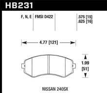 Load image into Gallery viewer, Hawk 89-93 240SX LE &amp; SE (non-ABS) &amp; Base / 94-96 240SX SE &amp; Base Blue 9012 Race Front Brake Pads
