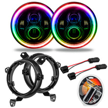 Load image into Gallery viewer, Oracle Jeep Wrangler JL/Gladiator JT 7in. High Powered LED Headlights (Pair) - ColorSHIFT
