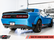 Load image into Gallery viewer, AWE Tuning 2015+ Dodge Challenger 6.4L/6.2L SC Track Edition Exhaust - Quad Chrome Silver Tips
