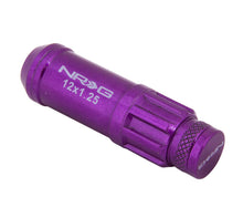 Load image into Gallery viewer, NRG 700 Series M12 X 1.25 Steel Lug Nut w/Dust Cap Cover Set 21 Pc w/Locks &amp; Lock Socket - Purple

