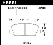 Load image into Gallery viewer, Hawk 10 Hyundai Genesis Coupe (w/o Brembo Breaks) Performance Ceramic Street Front Brake Pads
