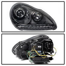 Load image into Gallery viewer, Spyder Porsche Cayenne 03-06 Projector Xenon/HID Model- DRL LED Blk PRO-YD-PCAY03-HID-DRL-BK
