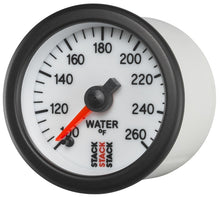 Load image into Gallery viewer, Autometer Stack 52mm 100-260 Deg F 1/8in NPTF Male Pro Stepper Motor Water Temp Gauge - White
