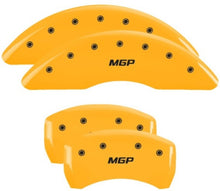 Load image into Gallery viewer, MGP 4 Caliper Covers Engraved Front &amp; Rear MGP Yellow Finish Black Char 2018 Mercedes-Benz GLE43 AMG
