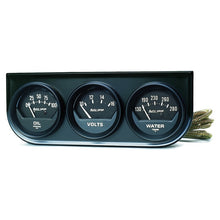 Load image into Gallery viewer, Autometer AutoGage 2in 3-Gauge 0-100 PSI Oil Press/130-280 Deg Water Temp/10-16V Voltmeter - Black

