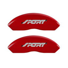 Load image into Gallery viewer, MGP 4 Caliper Covers Engraved Front &amp; Rear No bolts/Sport Red finish silver ch
