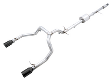 Load image into Gallery viewer, AWE Tuning 4th Gen GM 1500 5.3L 0FG Catback Split Rear Exit (Flat Bumper) - Dual Diamond Tips
