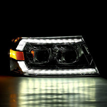 Load image into Gallery viewer, AlphaRex 04-08 Ford F150 PRO-Series Projector Headlights Black w/ Sequential Signal and DRL
