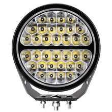 Load image into Gallery viewer, Go Rhino Xplor Blackout Series Round LED Sgl Driving Kit w/DRL (Surface/Thread Stud Mnt) 9in. - Blk
