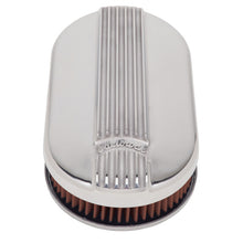 Load image into Gallery viewer, Edelbrock Air Cleaner Classic Series Oval Aluminum Top Cloth Element 17 5In X 9 35In X 3 9In
