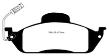 Load image into Gallery viewer, EBC 98 Mercedes-Benz M-Class (ML) ML320 3.2 Redstuff Front Brake Pads
